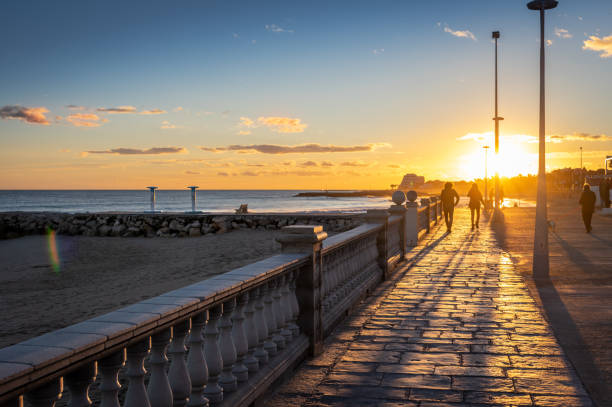 istock Sunset on Mediterranean promenade 1125721053