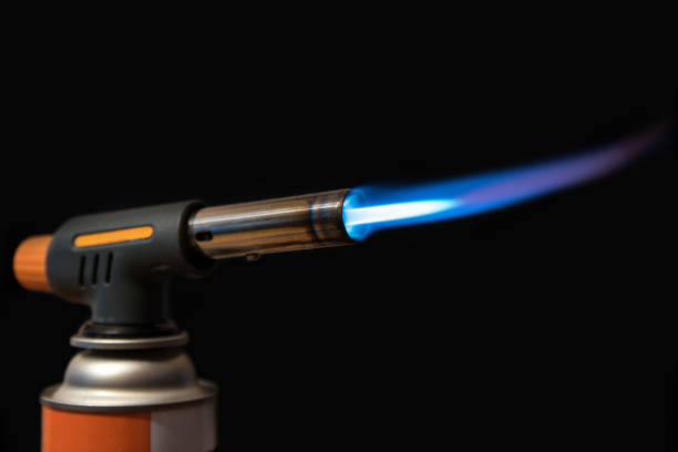 istock burning gas burner with propane on a black background close-up 1125722403