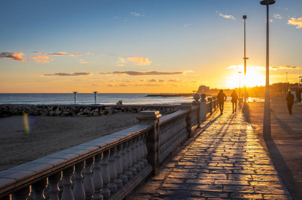 istock Sunset on Mediterranean promenade 1125722452