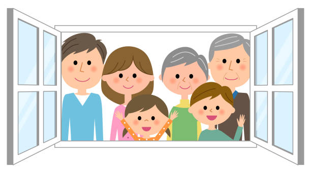 istock Family to look out from the window 1125722630