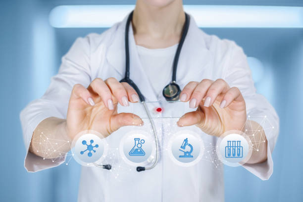 istock A laboratorian assistant holding the blood testing lab researching equipment. 1125724273