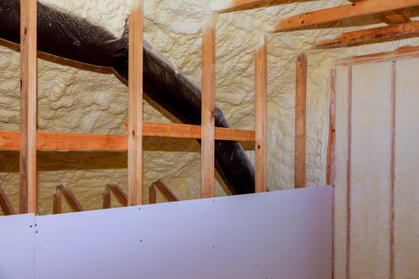 istock Inside wall insulation in wooden house, building under construction 1125725358