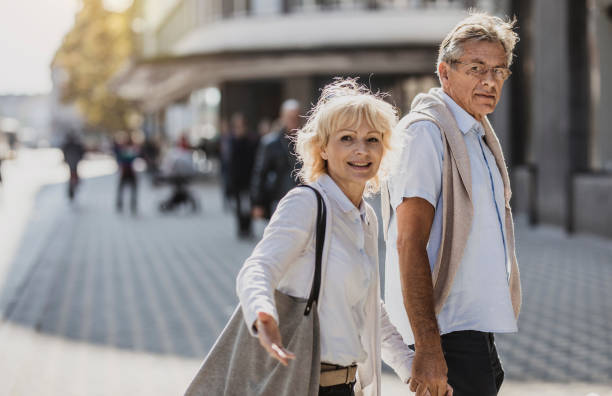 istock Mature Couple Hanging Around The Old Town 1125725632