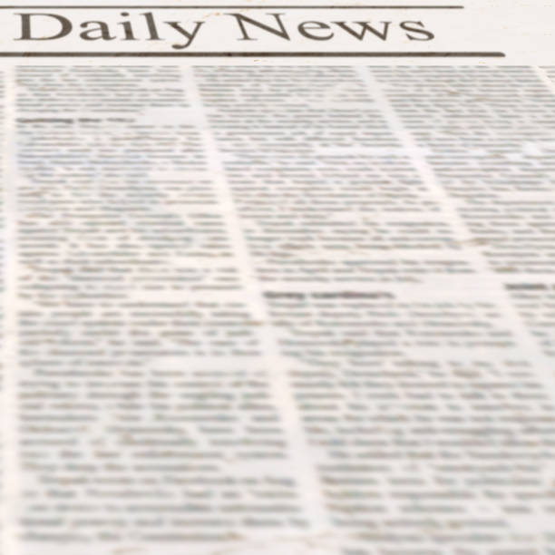 istock Daily news newspaper with headline and old unreadable text 1125726733
