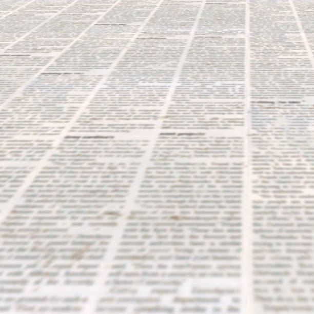 istock Newspaper with old vintage unreadable paper texture background 1125726734