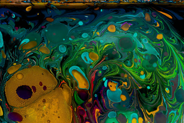 istock Abstract grunge art background texture with colorful paint splashes 1125726836