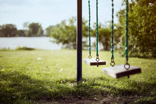 Playground, Summer, Swing, Wood - Material, Canada