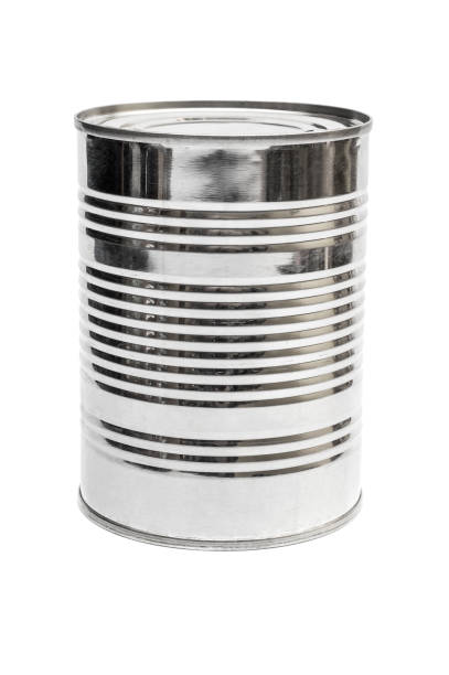 istock Metal tin can on white background. 1125728959