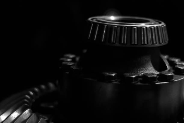 istock shaft with roller bearing and hypoid gear 1125730339
