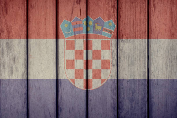 istock Croatia Flag Wooden Fence 1125733368