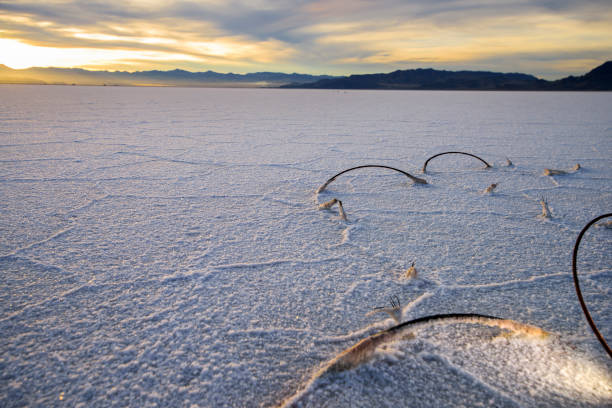istock Bonneville Salt Flat at twilight 1125737165