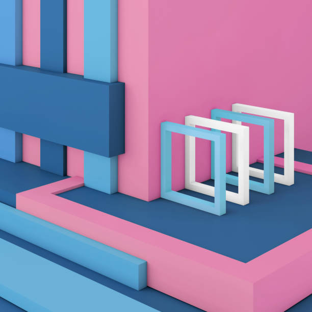 istock Abstract geometric composition with vibrant colors 1125739157