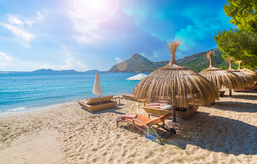 Playa de Formentor (Cala Pi de la Posada ), beautiful beach at Cap Formentor, Palma Mallorca, Spain