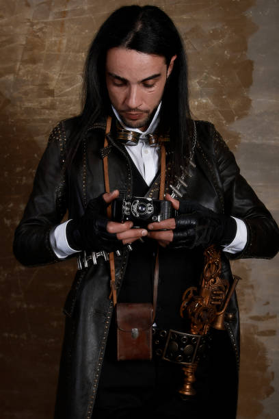 istock Steampunk man in the 1800s 1125744805