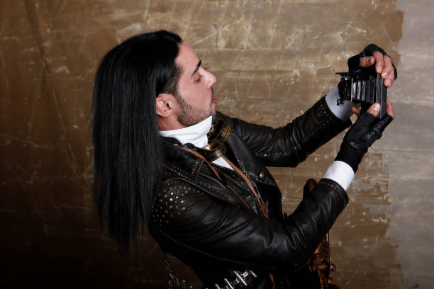 istock Steampunk man in the 1800s 1125745764