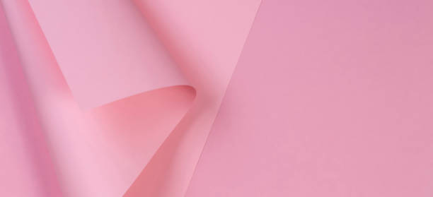 istock Abstract background with geometric shape pastel pink color paper 1125747256