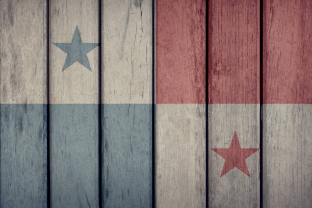 istock Panama Flag Wooden Fence 1125747812