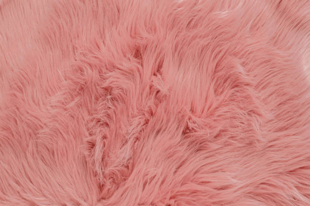istock Pink fur background. Pink sheepskin background and texture. 1125755438