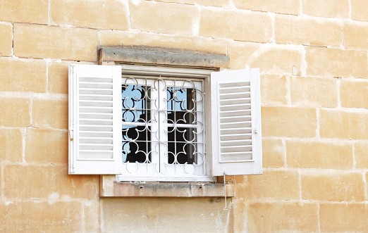 Old Window with Iron Protection in Valletta