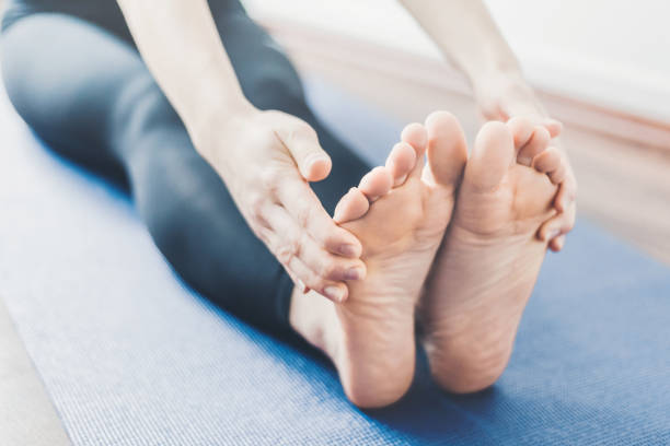 istock Young woman making yoga workout 1125758870