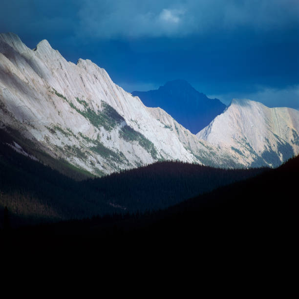 Maligne Mountain Range in Jasper National Park