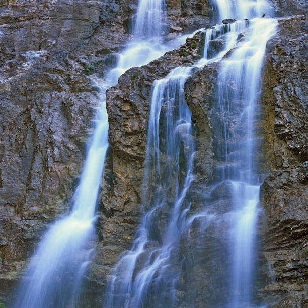 parque nacional de jasper em alberta, canadá - tangle falls - fotografias e filmes do acervo