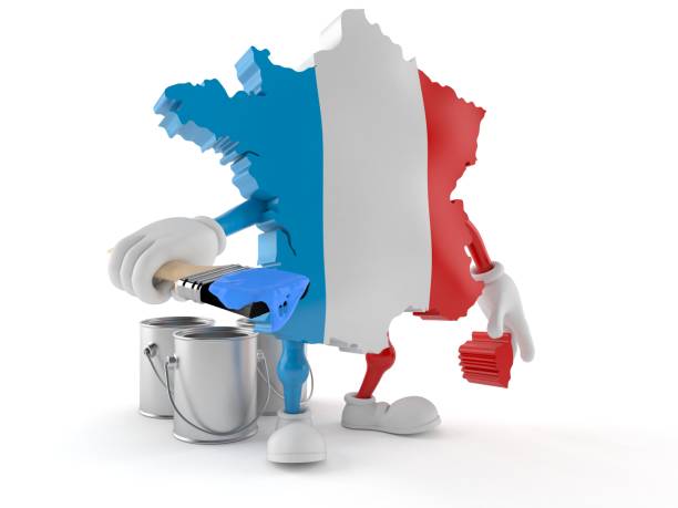 istock France character holding paintbrush 1125768246