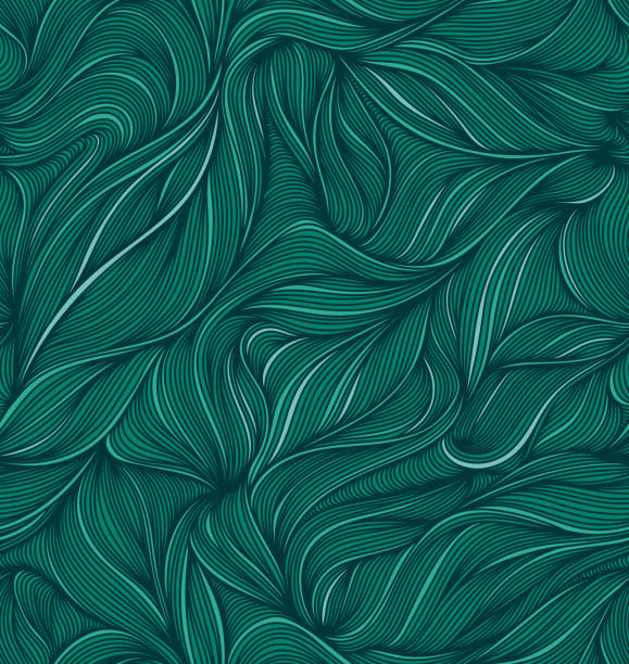 Flowing Hand drawn seamless pattern. EPS10 vector illustration, global colors. seamless pattern stock illustrations