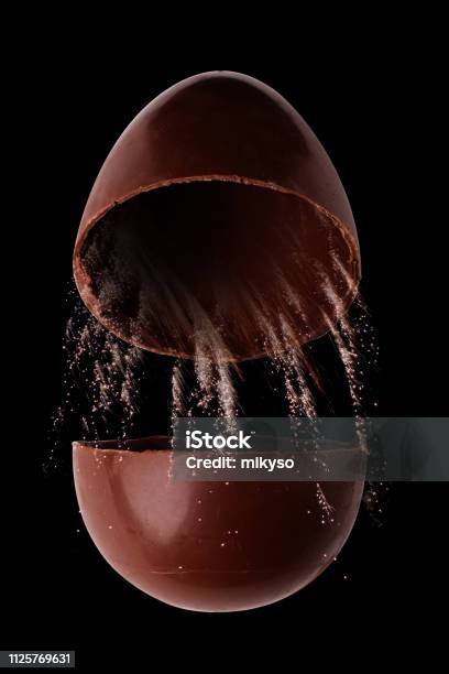 Easter Egg Exploded Stock Photo - Download Image Now - Easter Egg, Chocolate, Easter