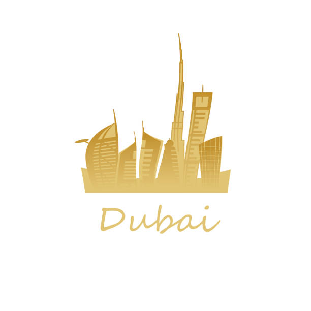 20+ Dubai Gold Skyline Stock Illustrations, Royalty-Free Vector