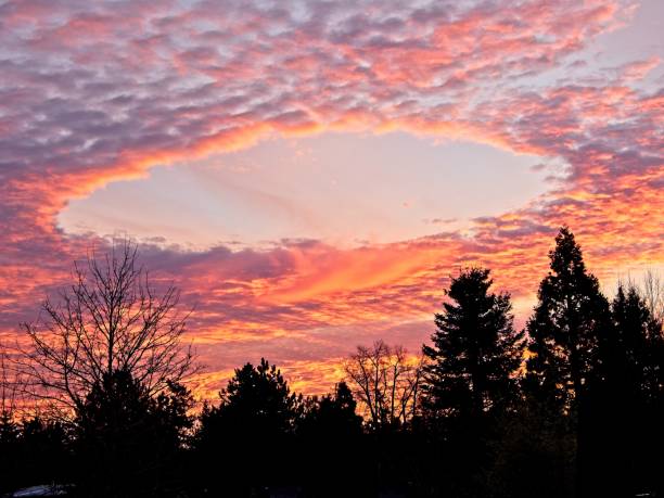 Fallstreak hole stock photo