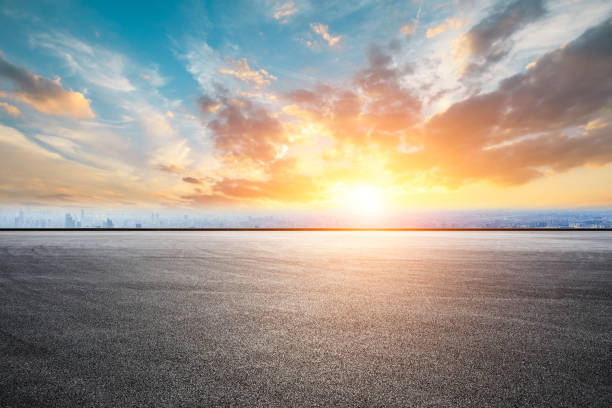 istock Empty asphalt road and city skyline in Shanghai 1125780759