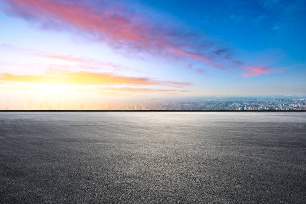istock Empty asphalt road and city skyline in Shanghai 1125780815