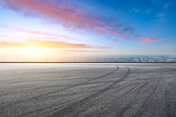 istock Empty asphalt road and city skyline in Shanghai 1125780816