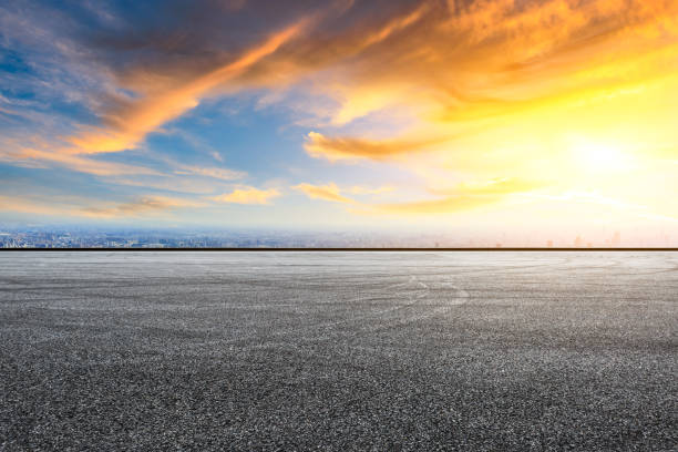 istock Empty asphalt road and city skyline in Shanghai 1125781410