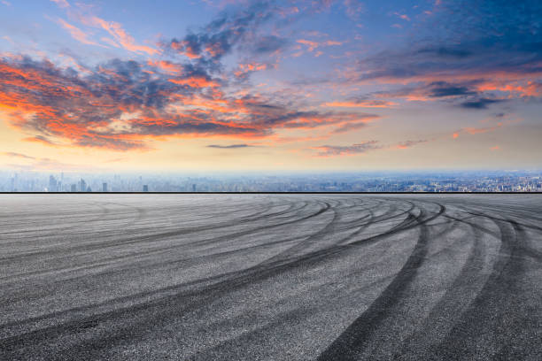 istock Empty asphalt road and city skyline in Shanghai 1125781463