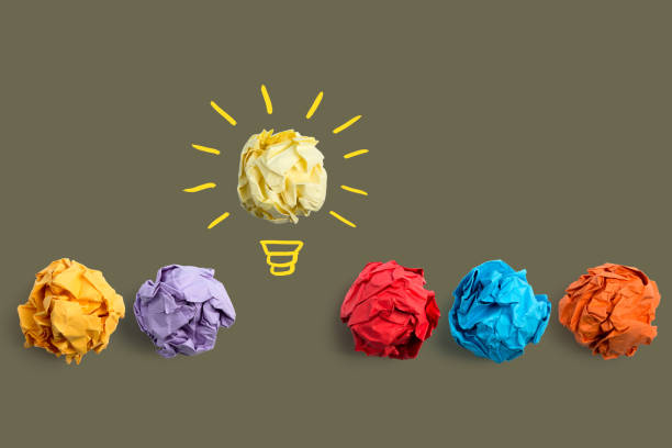 istock Concept Creative Idea And Innovation With Paper Ball 1125781781
