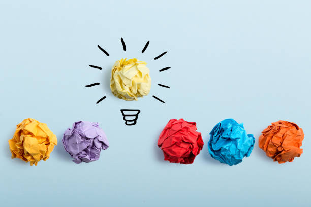 istock Concept Creative Idea And Innovation With Paper Ball 1125781787