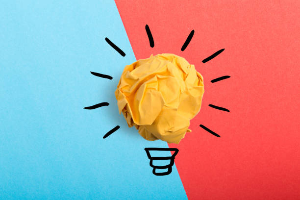 istock Concept Creative Idea And Innovation With Paper Ball 1125781805