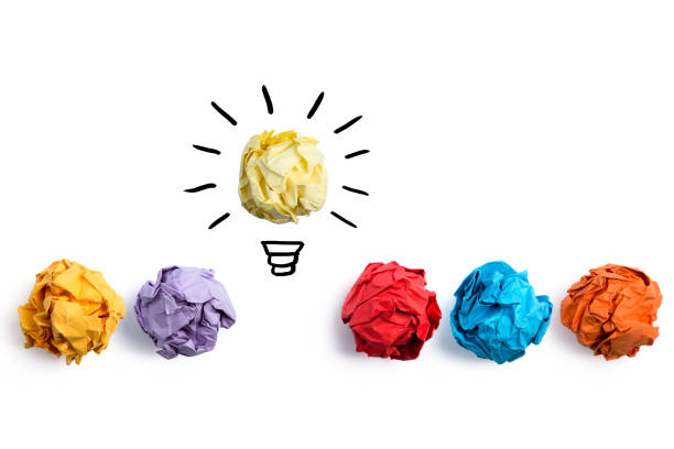 istock Concept Creative Idea And Innovation With Paper Ball 1125781814