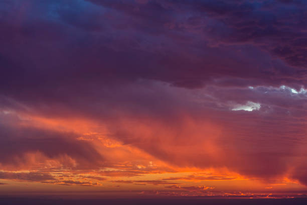 istock The clouds above the sky creating an amazing view of lines and formations with different lights and colors 1125783737