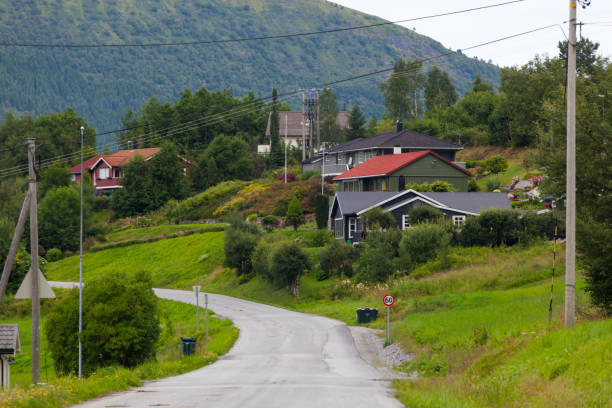istock Mountain road in the village 1125785960