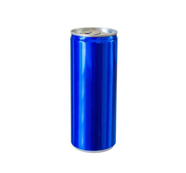 istock Aluminum blue color soft drink soda can isolated on white background with clipping path 1125786083