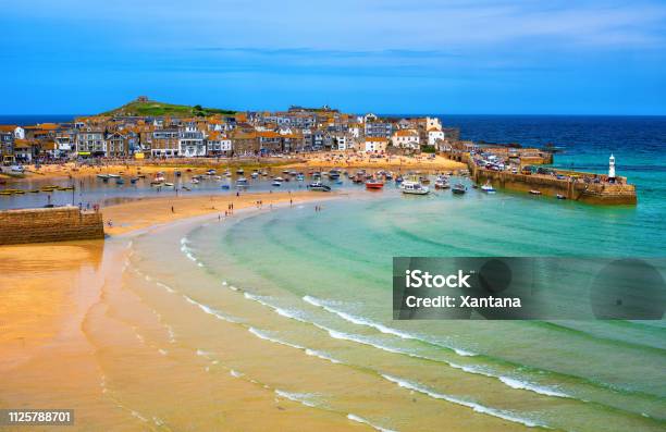 St Ives A Popular Seaside Town And Port In Cornwall England Stock Photo - Download Image Now