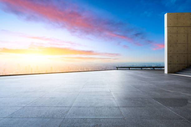istock City skyline and buildings with empty square floor in Shanghai 1125790721