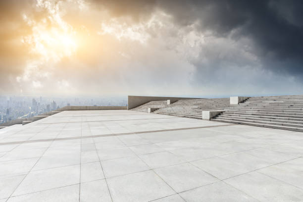 istock City skyline and buildings with empty square floor in Shanghai 1125790743