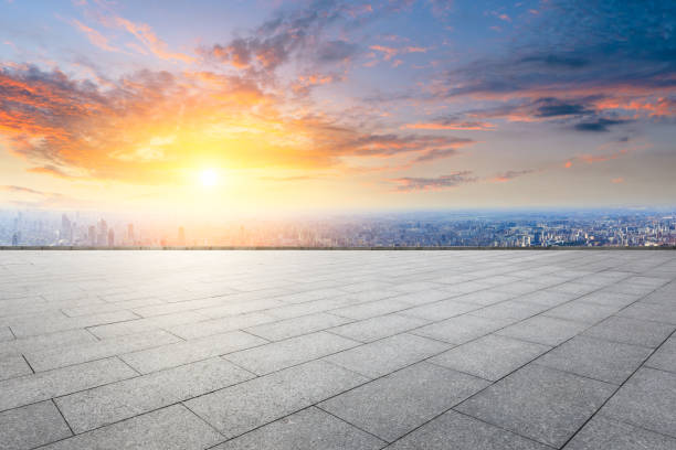 istock City skyline and buildings with empty square floor in Shanghai 1125791145