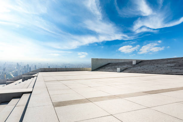 istock City skyline and buildings with empty square floor in Shanghai 1125791181