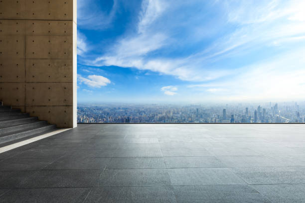 istock City skyline and buildings with empty square floor in Shanghai 1125791193