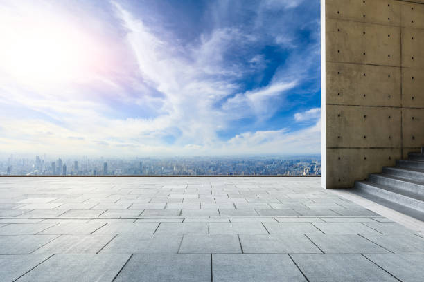 istock City skyline and buildings with empty square floor in Shanghai 1125791222